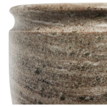 Devi Vase by Four Hands in antique white marble. Made from solid marble in a modern style.