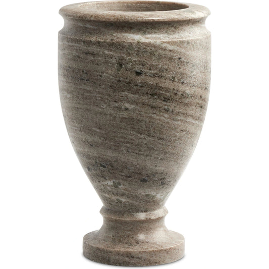 Devi Vase by Four Hands in antique white marble. Made from solid marble in a modern style.