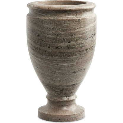 Devi Vase by Four Hands in antique white marble. Made from solid marble in a modern style.