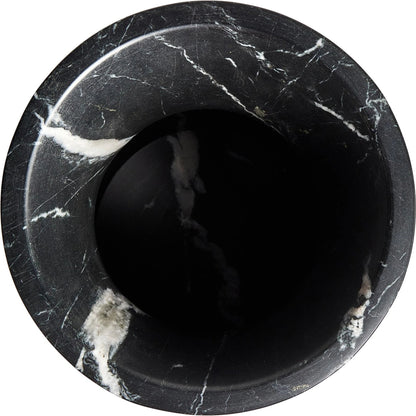 Sona Vase by Four Hands in black marble. Made from solid marble in a modern style.