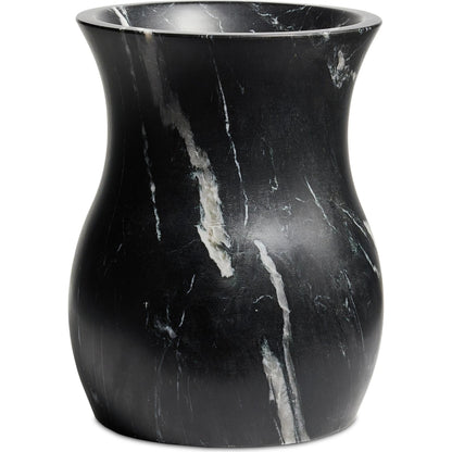 Sona Vase by Four Hands in black marble. Made from solid marble in a modern style.