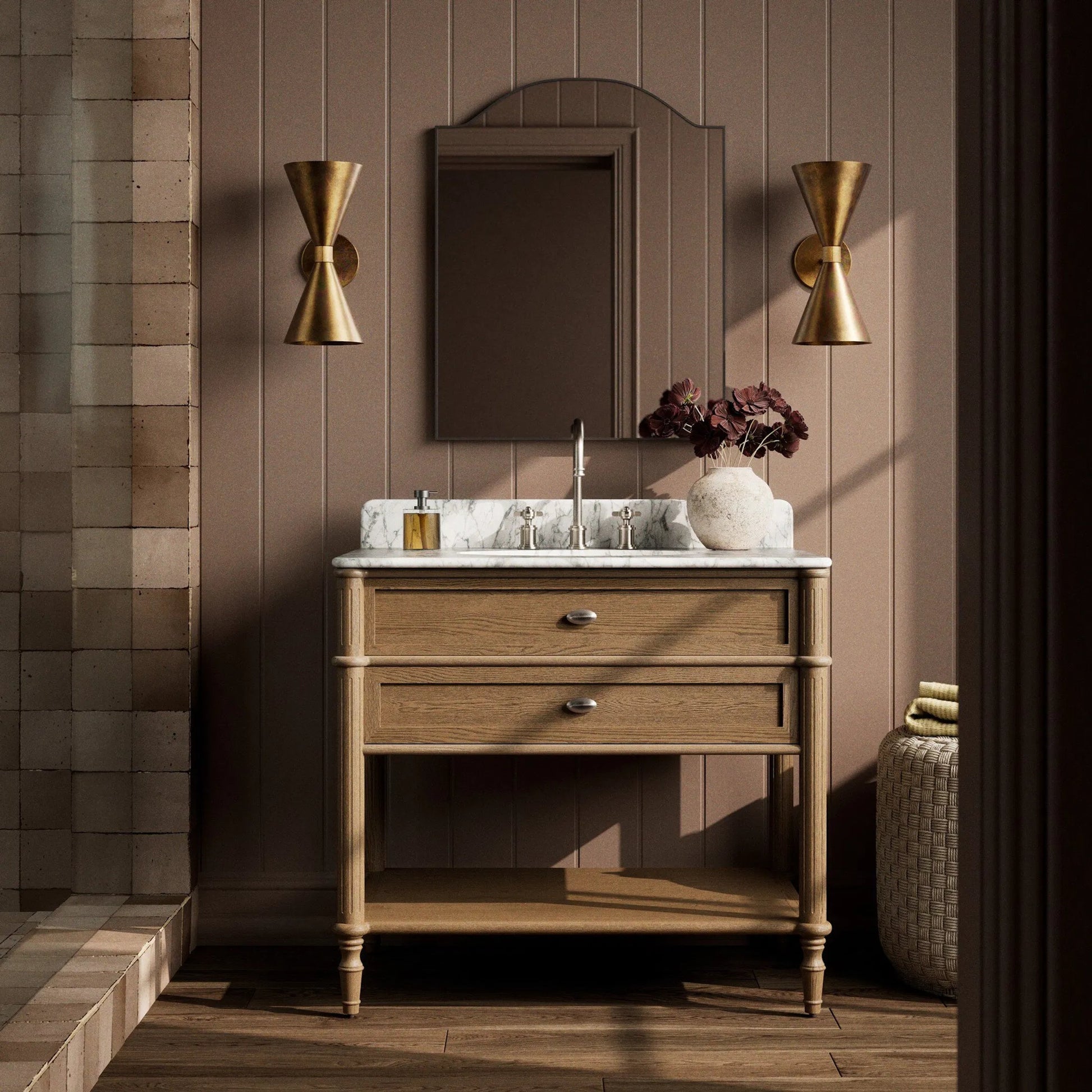 Toulouse Single Vanity by Four Hands. Made from unique in a unique style.