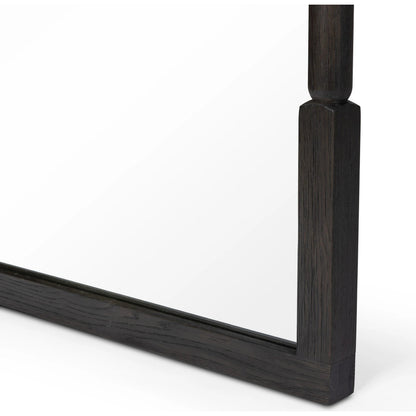 Concord Floor Mirror by Four Hands in charcoal oak. Made from solid oak, mirror, poplar eucalyptus plywood in a modern style.