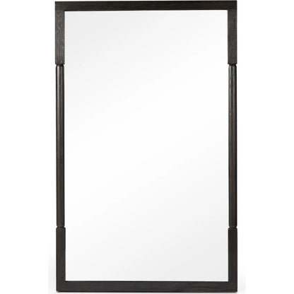 Concord Floor Mirror by Four Hands in charcoal oak. Made from solid oak, mirror, poplar eucalyptus plywood in a modern style.