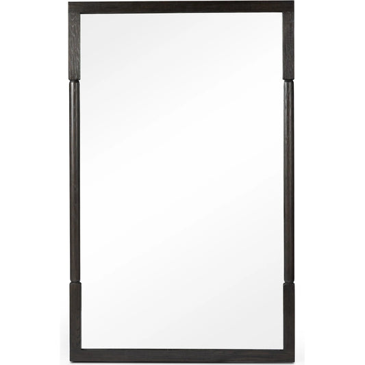 Concord Floor Mirror by Four Hands in charcoal oak. Made from solid oak, mirror, poplar eucalyptus plywood in a modern style.