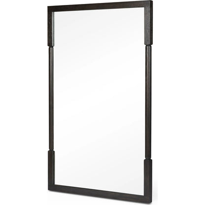 Concord Floor Mirror by Four Hands in charcoal oak. Made from solid oak, mirror, poplar eucalyptus plywood in a modern style.