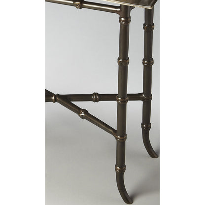 Tray Table by Butler Specialty Company in bronze and metalworks. Made from aluminum in a traditional style.