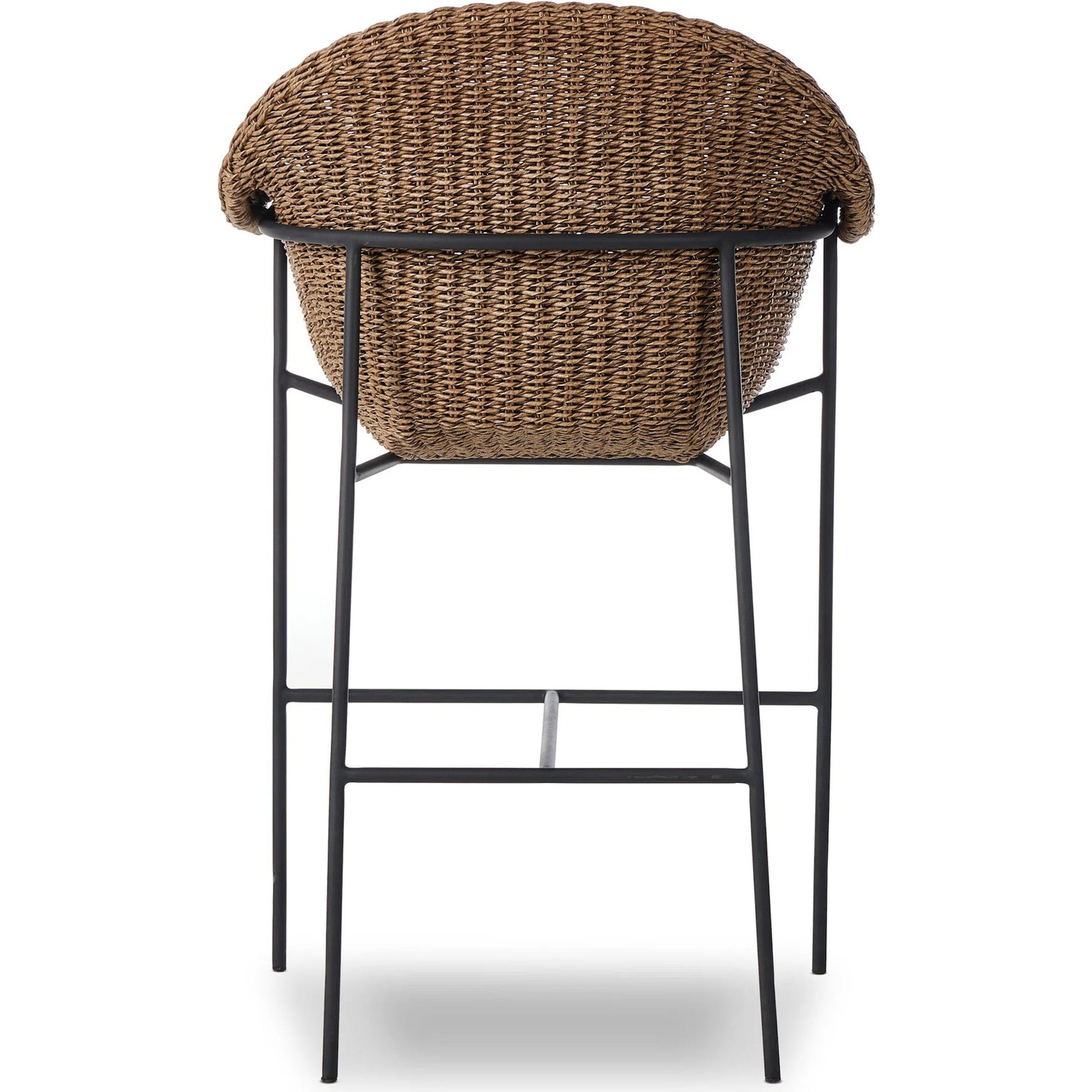 Suerte Outdoor Bar Stool by Four Hands. Made from 100% acrylic, iron, 100% polyethylene in a unique style.