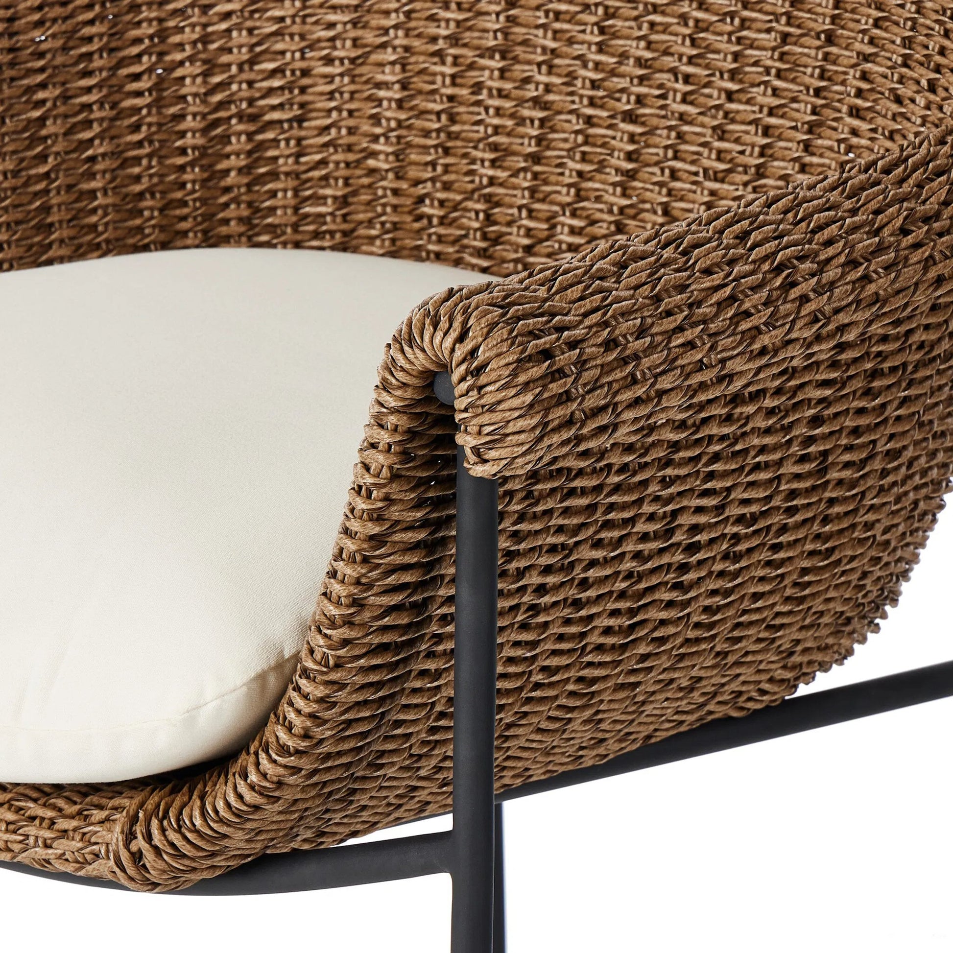 Suerte Outdoor Bar Stool by Four Hands. Made from 100% acrylic, iron, 100% polyethylene in a unique style.
