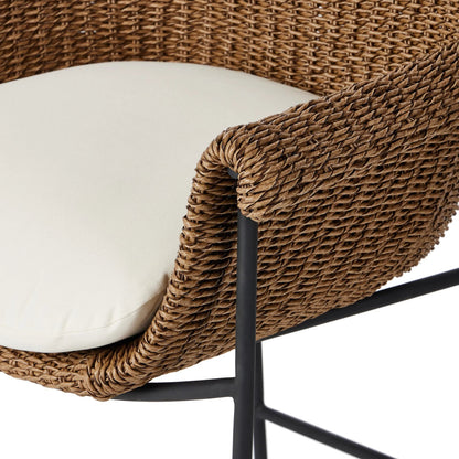 Suerte Outdoor Counter Stool by Four Hands. Made from 100% acrylic, iron, 100% polyethylene in a unique style.