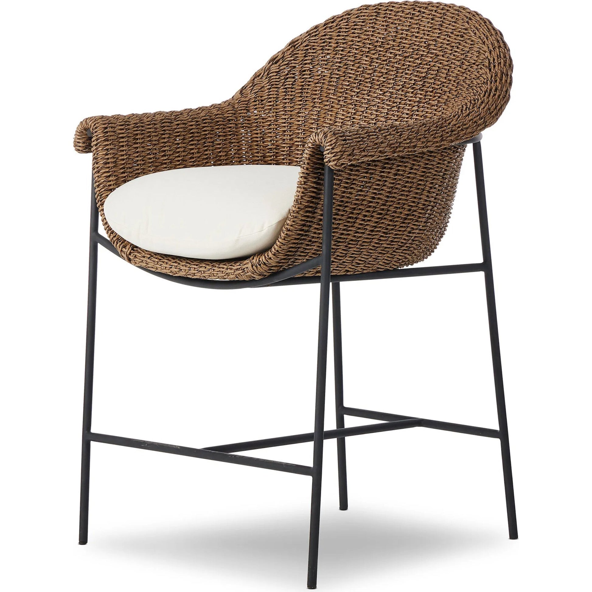 Suerte Outdoor Counter Stool by Four Hands. Made from 100% acrylic, iron, 100% polyethylene in a unique style.