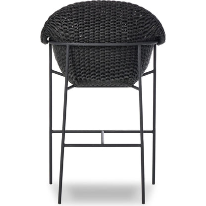 Suerte Outdoor Bar Stool by Four Hands. Made from 100% acrylic, iron, 100% polyethylene in a unique style.