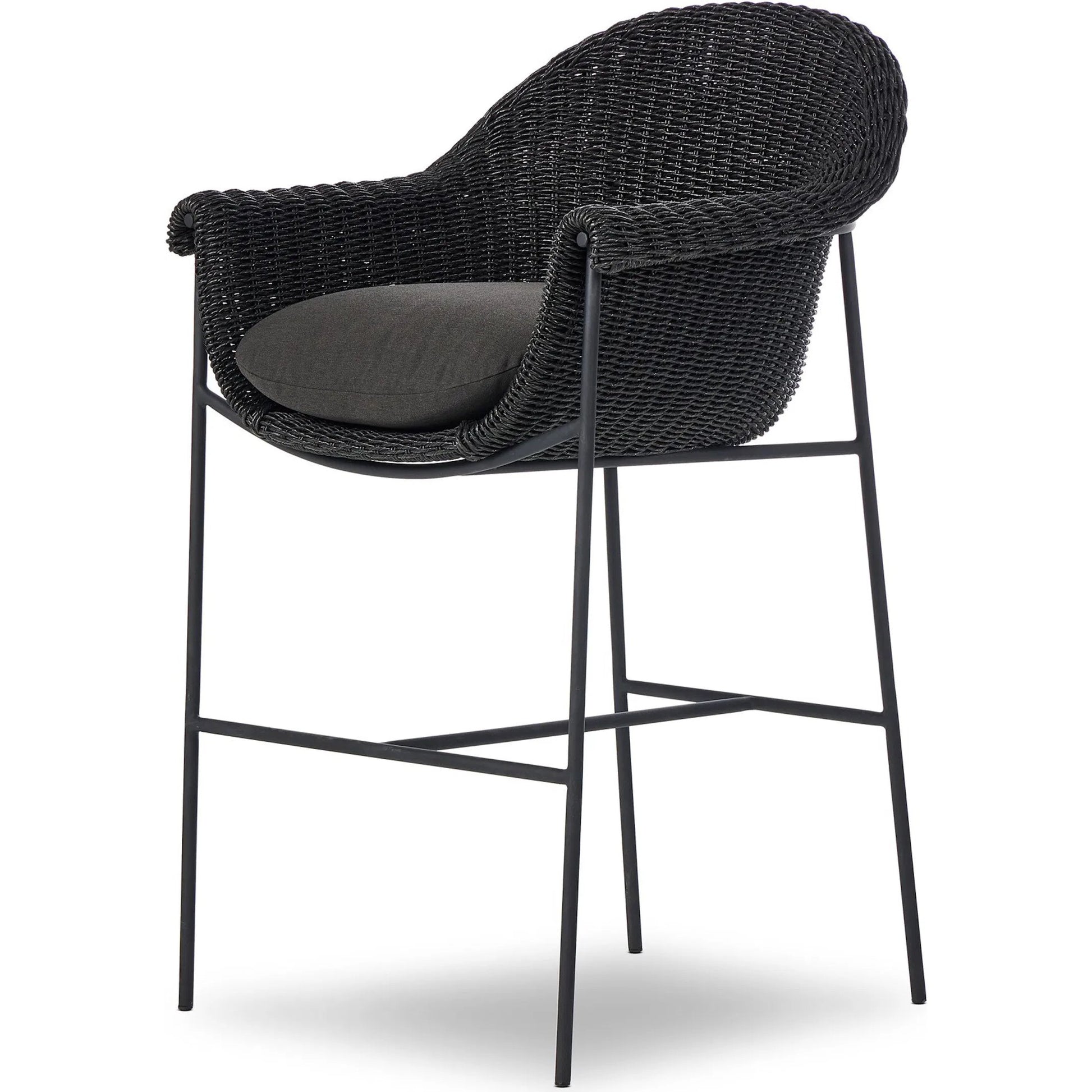 Suerte Outdoor Bar Stool by Four Hands. Made from 100% acrylic, iron, 100% polyethylene in a unique style.