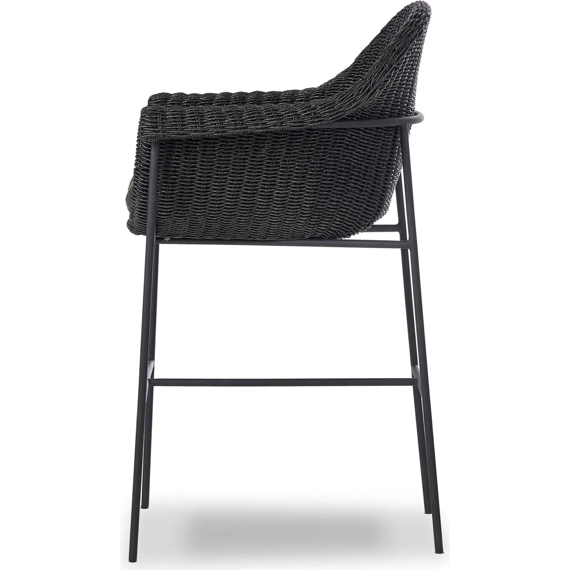 Suerte Outdoor Bar Stool by Four Hands. Made from 100% acrylic, iron, 100% polyethylene in a unique style.