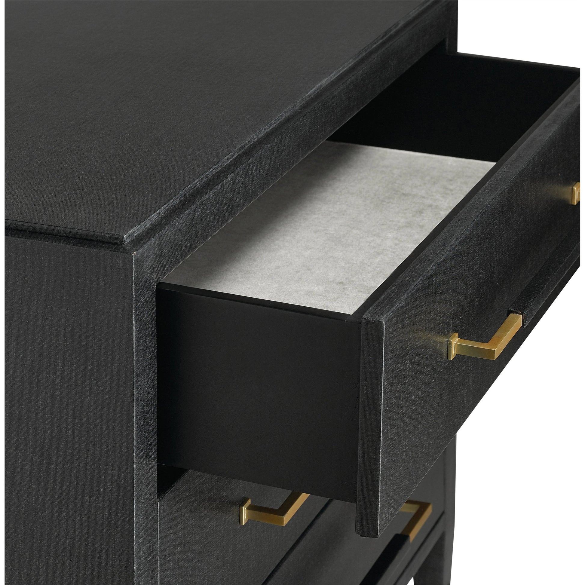 Verona Chest by Currey and Company in black, champagne. Made from solid wood, engineered hardwood in a modern style.