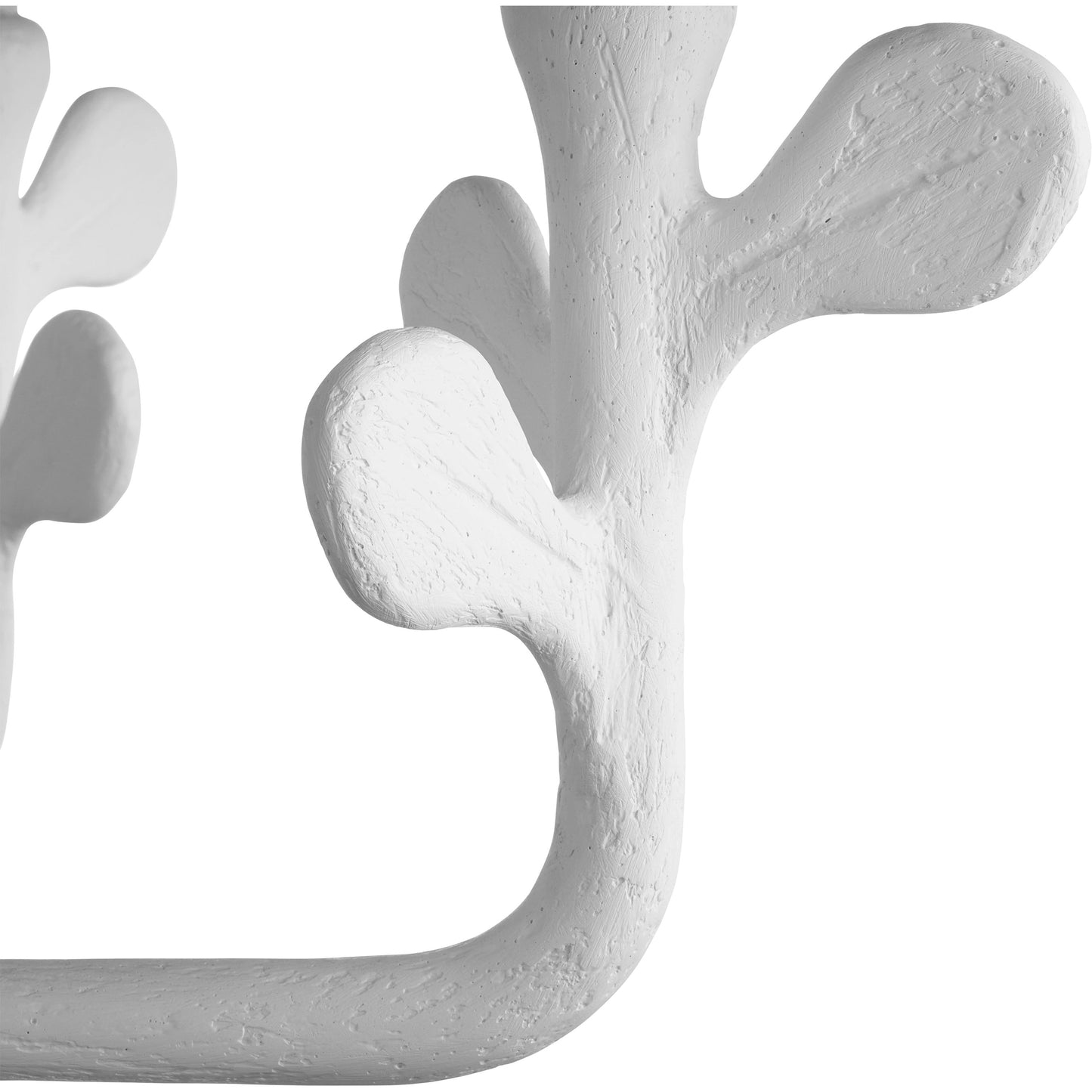 005 SI-2133880 | Closeup | Charny Chandelier by Currey and Company in gesso white. Made from composite, metal in a modern style.