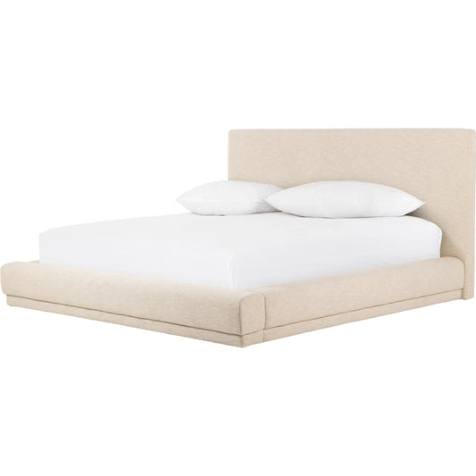 Martina Bed by Four Hands in bergamo parchment. Made from 75% cotton, 25% flax, linen, iron, 100% polyester in a modern style.