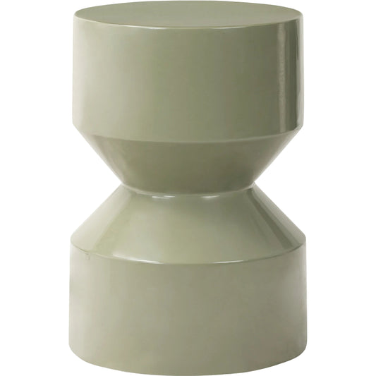 Ara End Table by Four Hands in moss lacquered concrete. Made from concrete in a modern style.