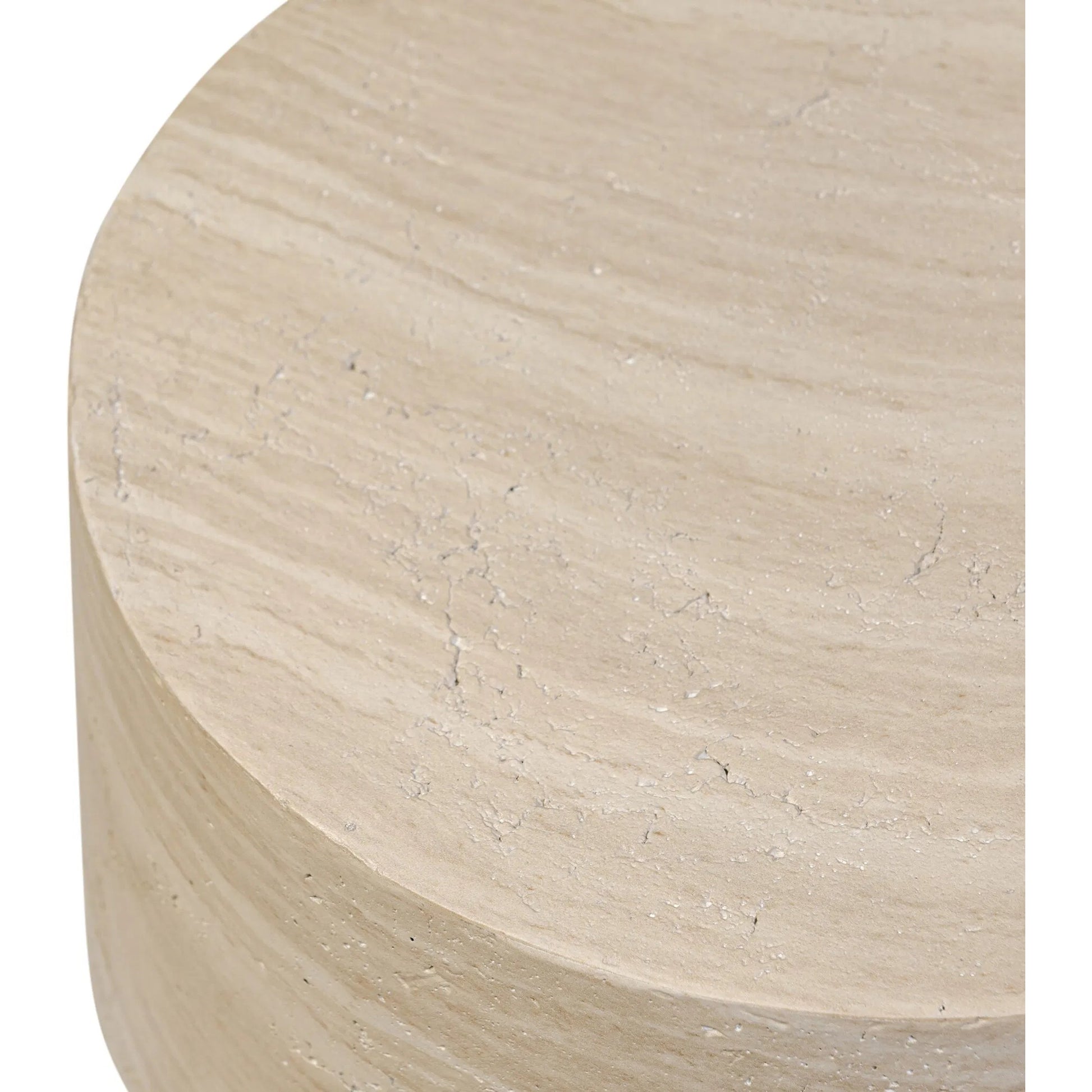 Ara End Table by Four Hands in moss lacquered concrete. Made from unique in a modern style.