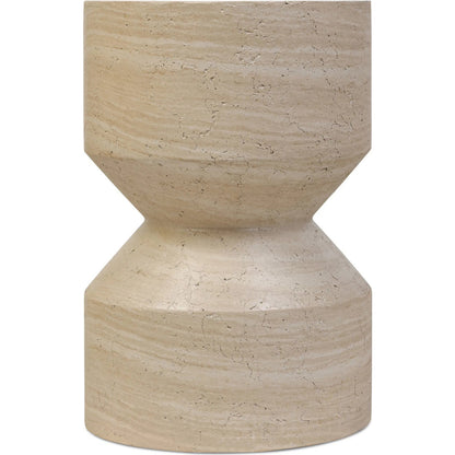 Ara End Table by Four Hands in moss lacquered concrete. Made from unique in a modern style.