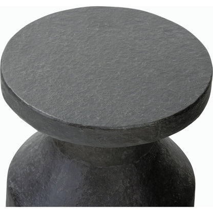 Odeon End Table by Four Hands in distressed graphite concrete. Made from unique in a modern style.