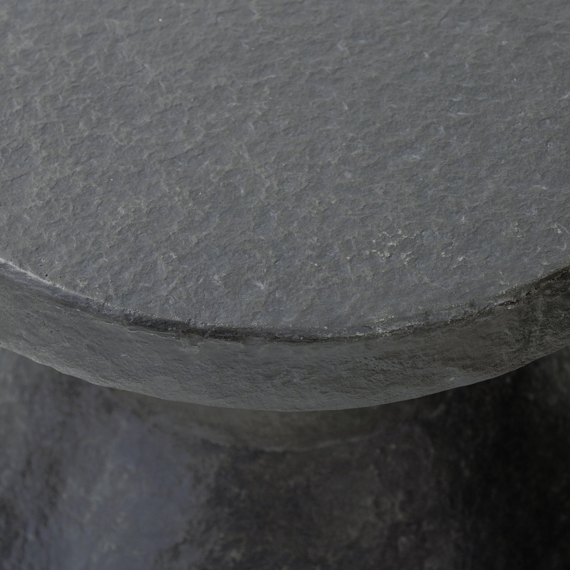 Odeon End Table by Four Hands in distressed graphite concrete. Made from unique in a modern style.