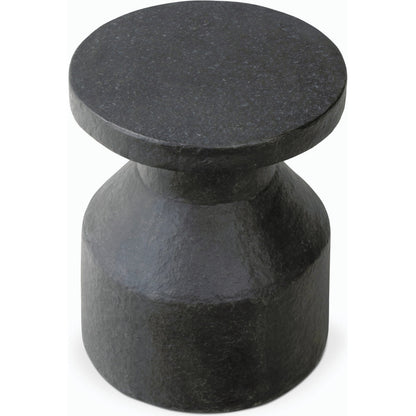 Odeon End Table by Four Hands in distressed graphite concrete. Made from unique in a modern style.