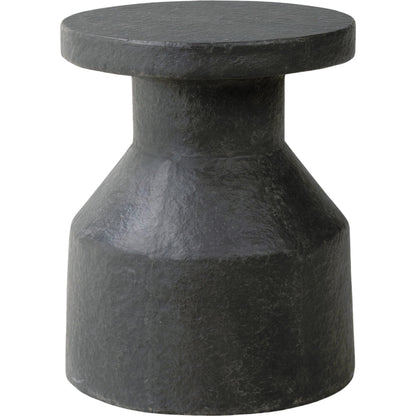 Odeon End Table by Four Hands in distressed graphite concrete. Made from unique in a modern style.