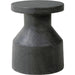 Odeon End Table by Four Hands in distressed graphite concrete. Made from unique in a modern style.