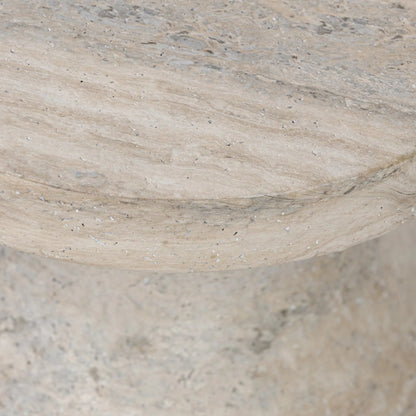 Odeon End Table by Four Hands in distressed graphite concrete. Made from unique in a modern style.