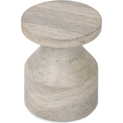 Odeon End Table by Four Hands in distressed graphite concrete. Made from unique in a modern style.