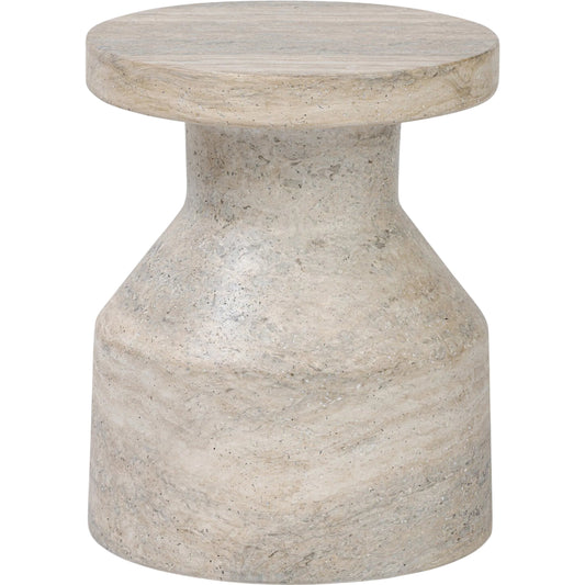 Odeon End Table by Four Hands in distressed graphite concrete. Made from unique in a modern style.