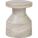 Odeon End Table by Four Hands in distressed graphite concrete. Made from unique in a modern style.