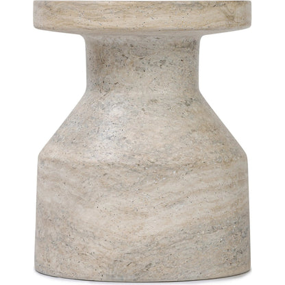 Odeon End Table by Four Hands in distressed graphite concrete. Made from unique in a modern style.