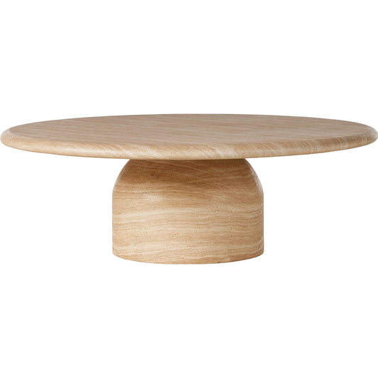 Janice Coffee Table by Four Hands in sand striae. Made from concrete in a modern style.