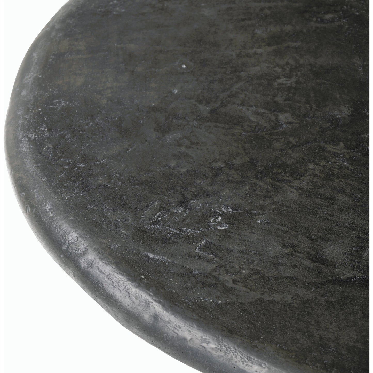 005 SI-2158066 | Closeup | Bonnie Coffee Table by Four Hands in textured black concrete. Made from concrete in a modern style.