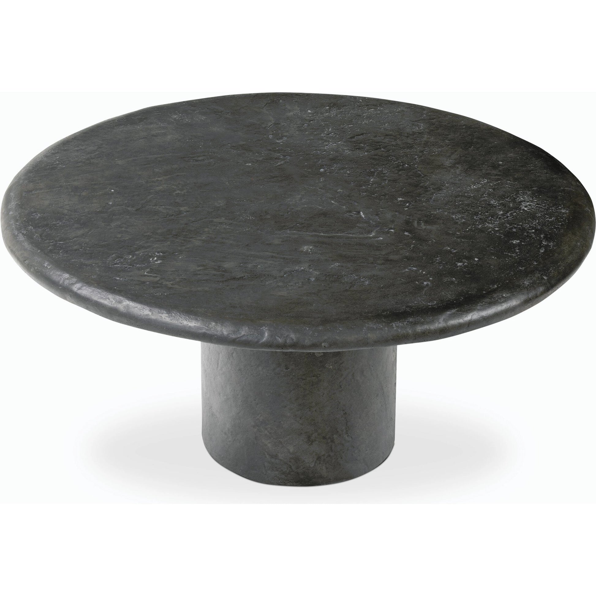 Bonnie Coffee Table by Four Hands in textured black concrete. Made from concrete in a modern style.