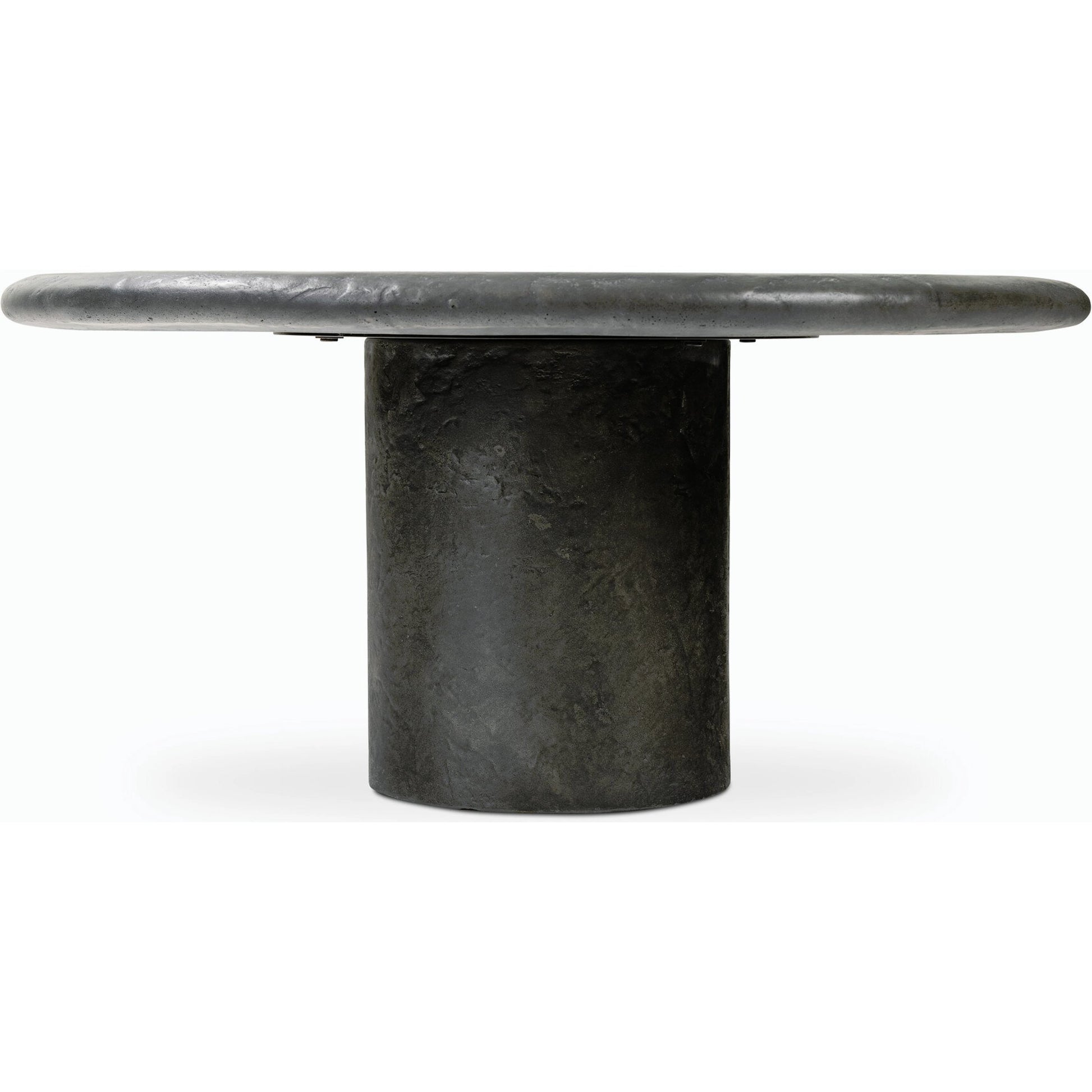 Bonnie Coffee Table by Four Hands in textured black concrete. Made from concrete in a modern style.