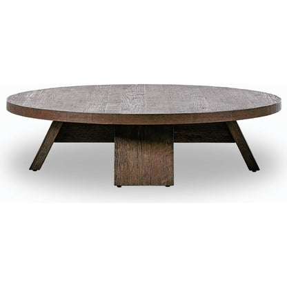 Sparrow Coffee Table by Four Hands in ashen oak resawn. Made from resawn oak, poplar plywood in a modern style.