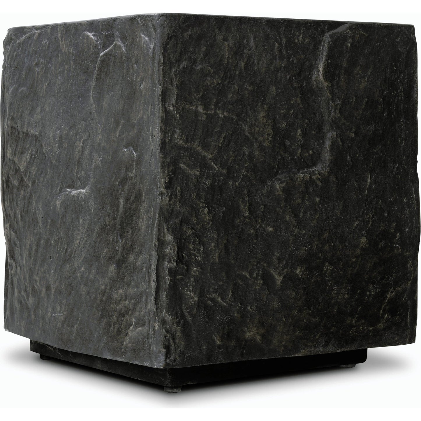 008 SI-2158285 | Additional Silo | Lucius End Table by Four Hands in smooth black concrete, textured black concrete and smooth black concrete. Made from concrete in a modern style.