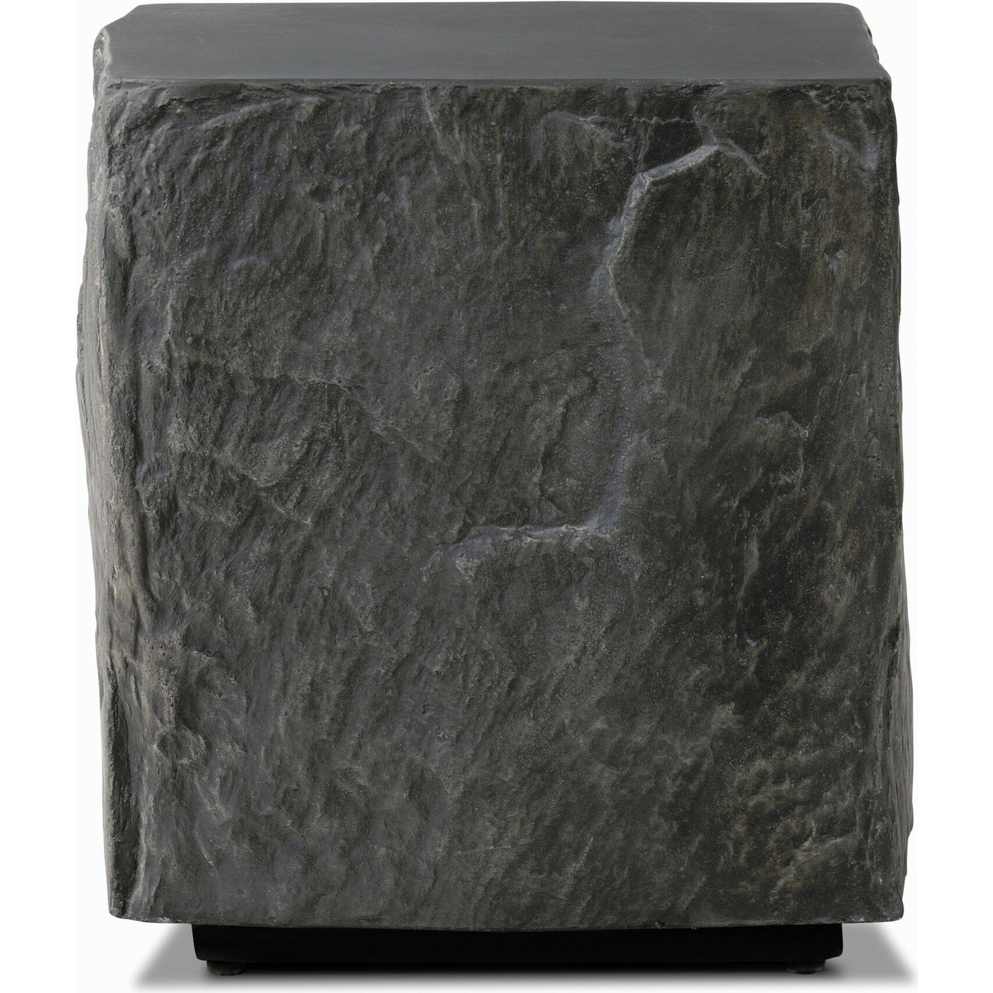 002 SI-2158285 | Additional Silo | Lucius End Table by Four Hands in smooth black concrete, textured black concrete and smooth black concrete. Made from concrete in a modern style.