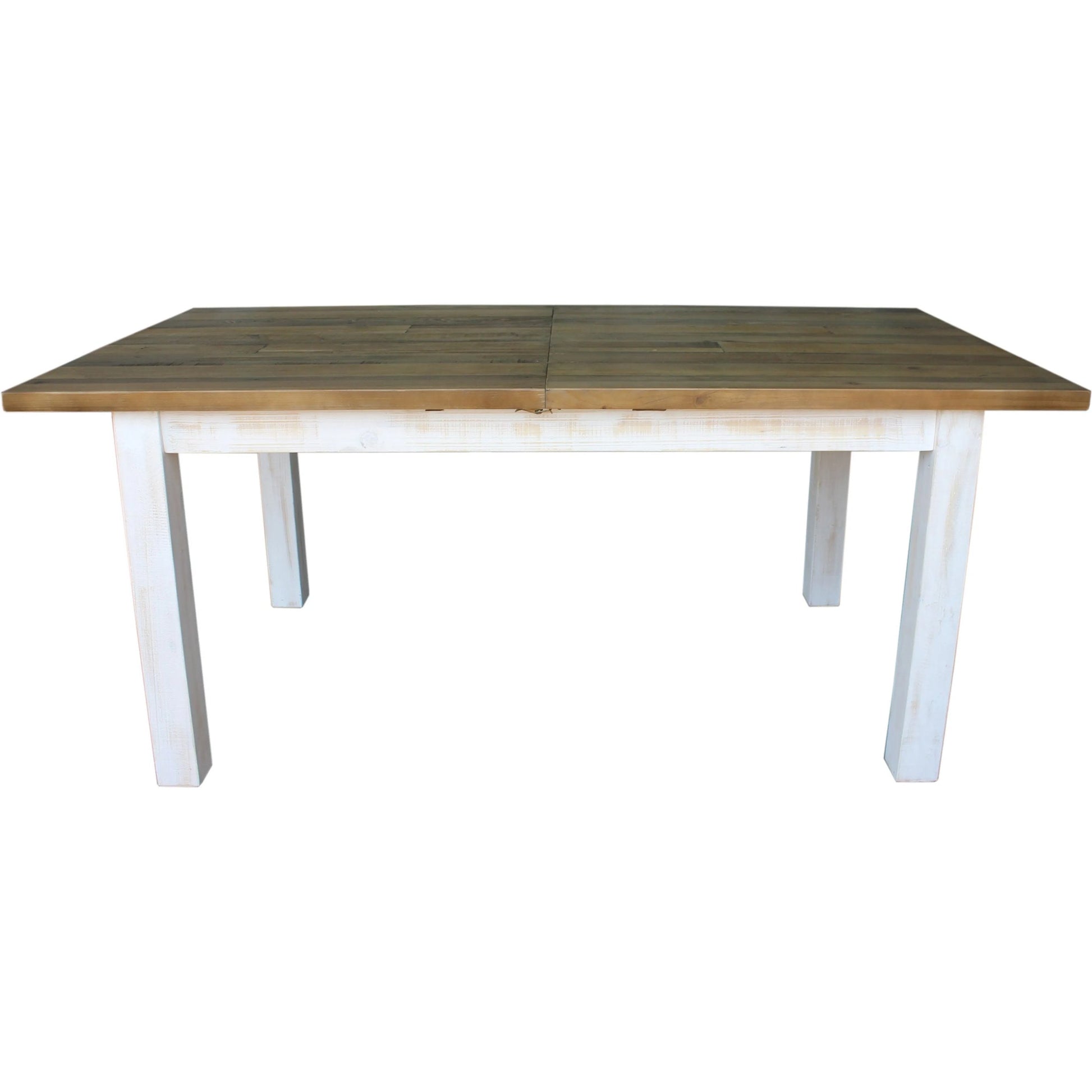 Provence Large Extension Dining Table (71"/86") by LH Imports in white, brown. Made from reclaimed pine in a cottage & farmhouse style.