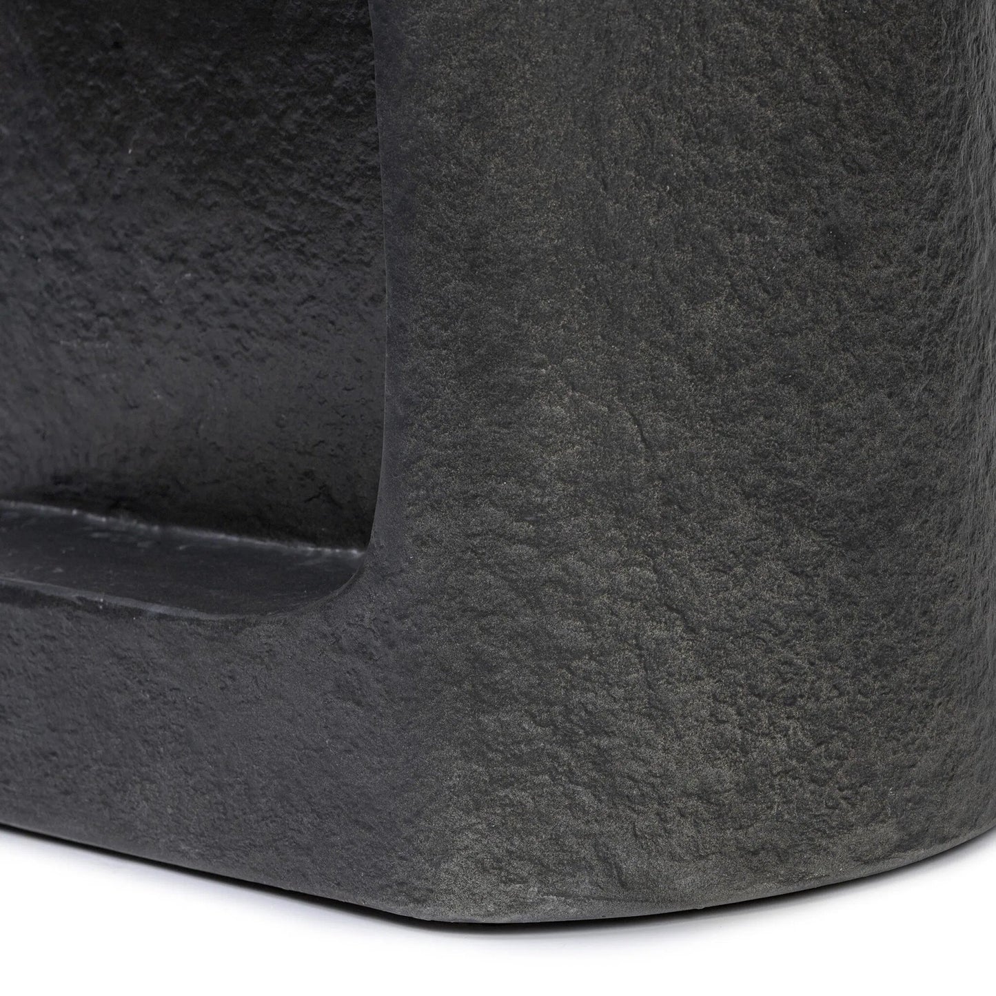 020 SI-2534879 | Closeup | Clementine End Table by Four Hands in textured sandy grey. Made from unique in a modern style.