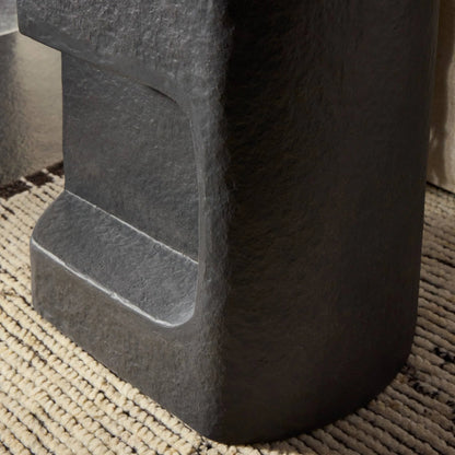 Clementine End Table by Four Hands in textured sandy grey. Made from unique in a modern style.