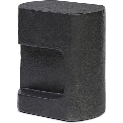 Clementine End Table by Four Hands in textured sandy grey. Made from unique in a modern style.
