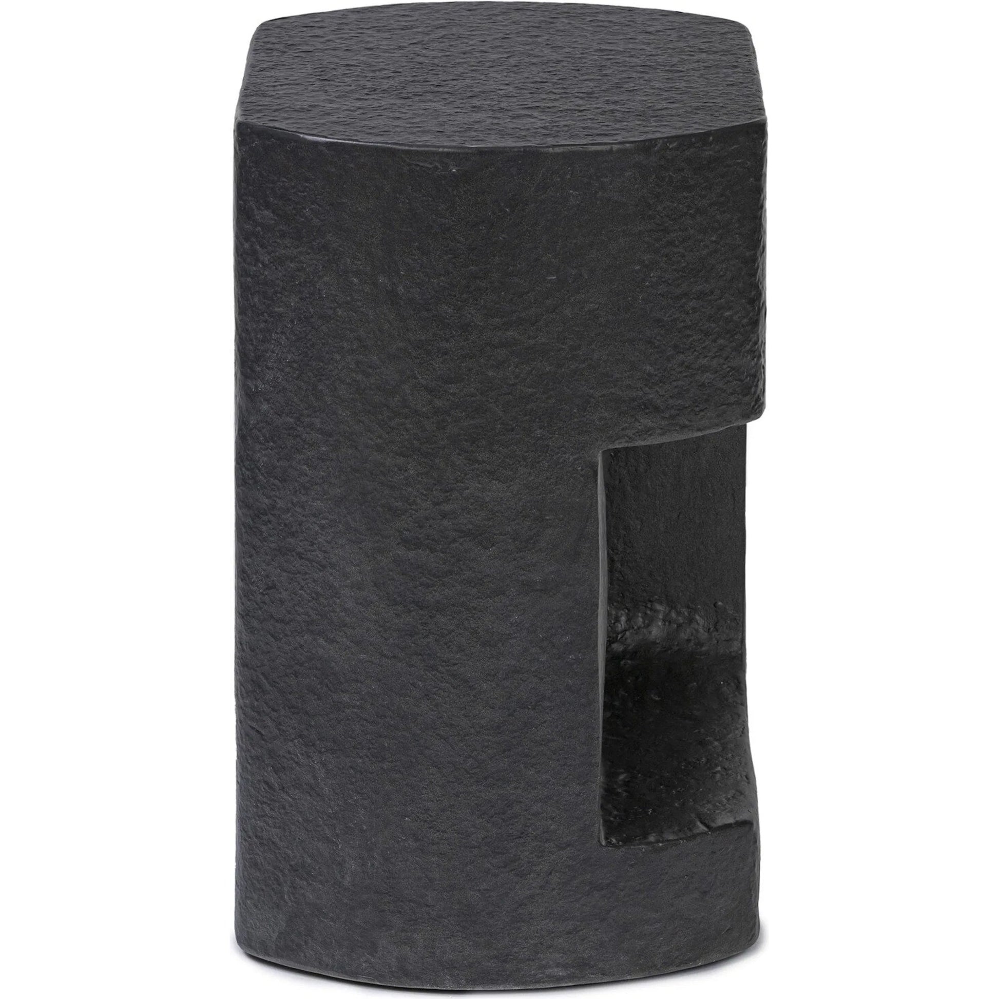 Clementine End Table by Four Hands in textured sandy grey. Made from unique in a modern style.