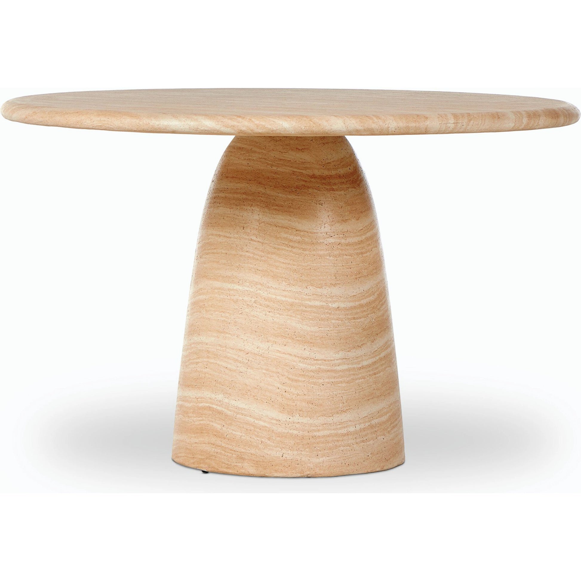 Janice Dining Table by Four Hands in sand striae. Made from concrete in a modern style.