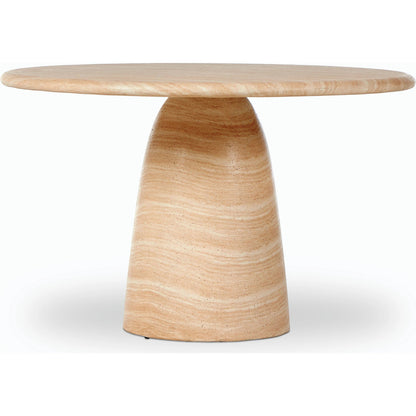 Janice Dining Table by Four Hands in sand striae. Made from concrete in a modern style.
