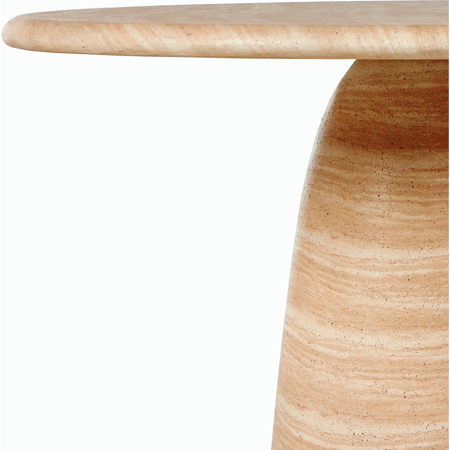 007 SI-2158228 | Closeup | Janice Dining Table by Four Hands in sand striae. Made from concrete in a modern style.