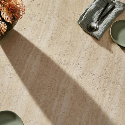 Janice Dining Table by Four Hands in sand striae. Made from concrete in a modern style.